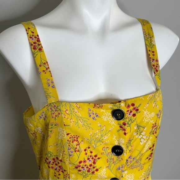 Lulu's yellow floral mini dress medium - Picture 6 of 8
